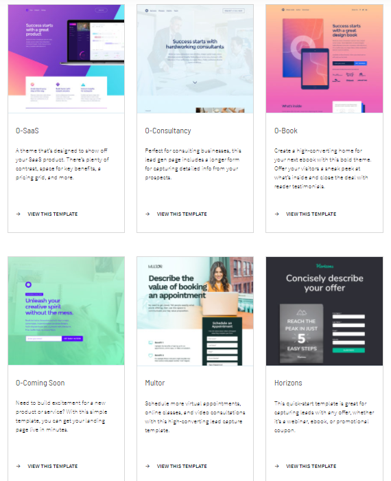 unbounce templates
