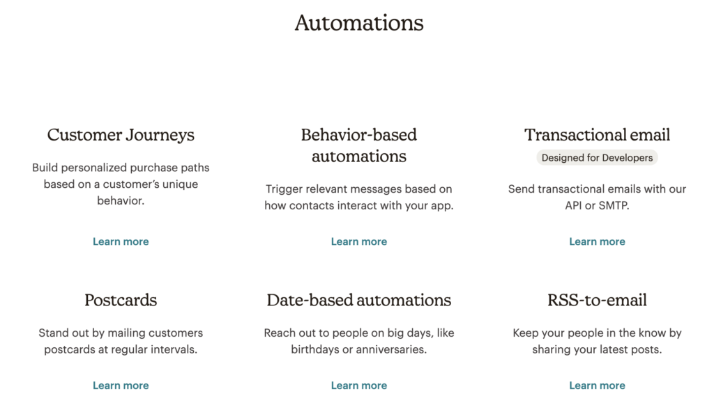mailchimp email automation