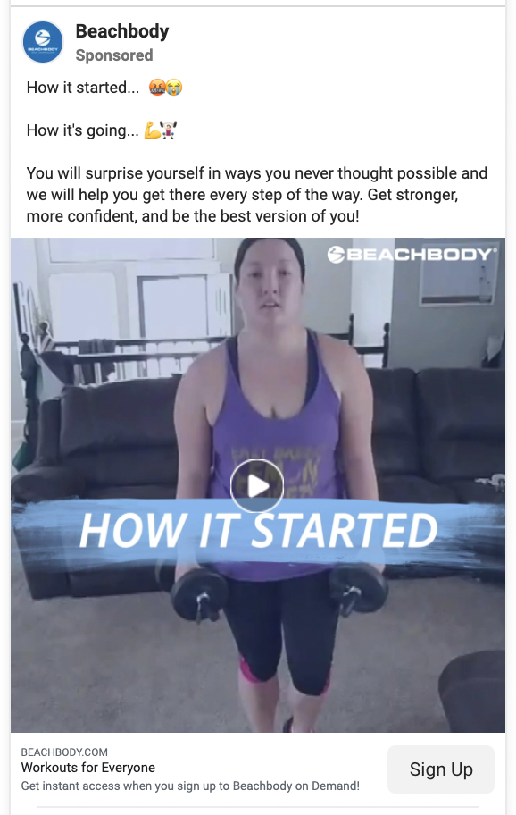beachbody ad example