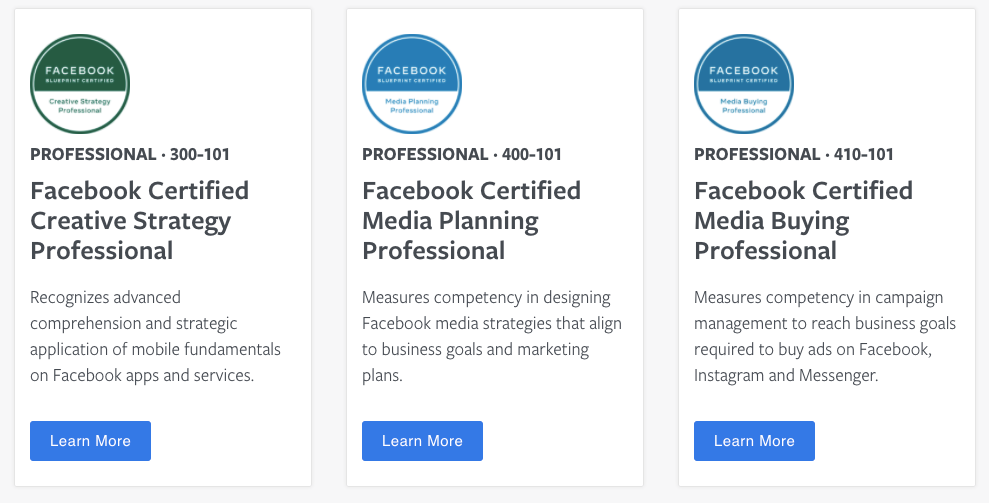 Facebook Blueprint Certification